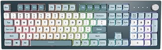 Montech MKey Mekanik Oyuncu Klavyesi: özelleştirilebilir RGB-LED, Premium MDA-PBT tuş kapağı, Hot-Swappable, Gateron G Red Pro 2.0 yağlanmış şalter, Osaka Castle teması, özgürlük Ingilizce Layout