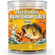 Brine Shrimp Cubes 1.7 oz | Slow Sinking Fish Food for Freshwater & Saltwater Aquariums | Nutrition for Bettas, Angelfish, Goldfish & Bottom Feeders (1.7 oz)