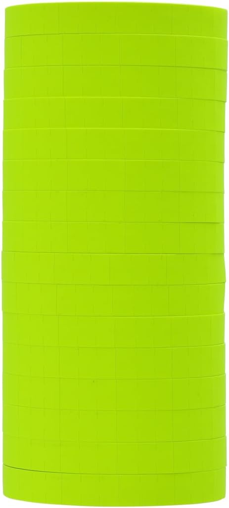 Fluorescent Chartreuse Labels to fit Monarch 1110 Pricers. 16 Rolls with 1 Free Ink Roller.