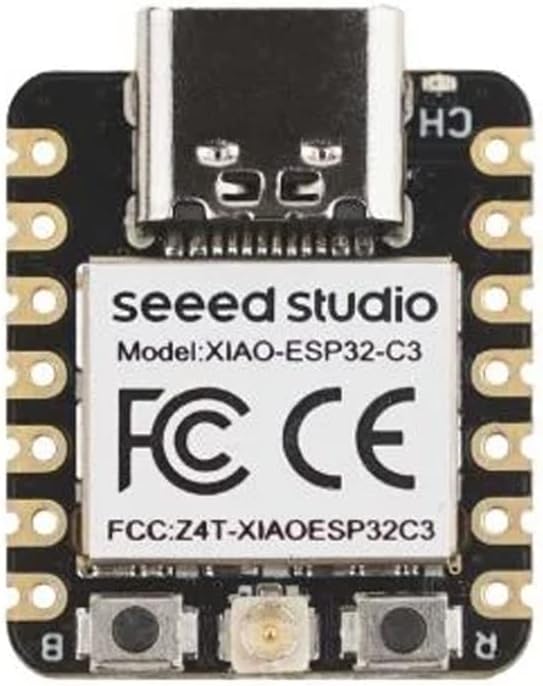 Seeed Studio XIAO ESP32C3 - Tiny MCU Board with Wi-Fi and BLE for IoT Controlling Scenarios. Microcontroller with Battery Charge, Power Efficient, and Rich Interface for Tiny Machine Learning...