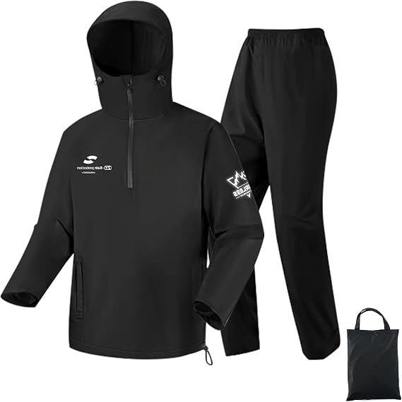 Rain Suits for Men Waterproof Lightweight Packable Outdoor Breathable Raincoat with Hood for Fishing Cycling
