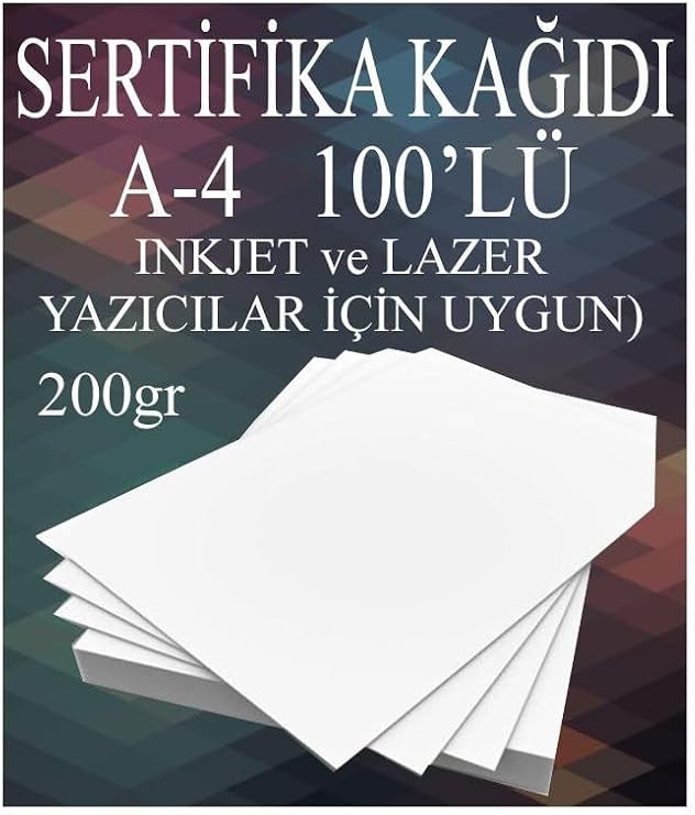 A4 Certificate Paper Thick 100 Pieces Weighted Copy Paper 200 gr 21x29.7 cm Thick Printing Paper Compatible with All Printers