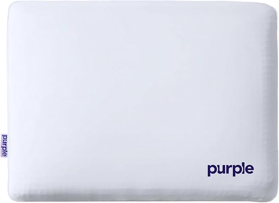 Purple DreamLayer Pillow - Standard Size - Cooling Memory Foam Alternative Neck Pillow, Soft Contour-Hugging GelFlex Grid and MicroAir Foam, Adjustable Loft, Pressure-Relieving Support