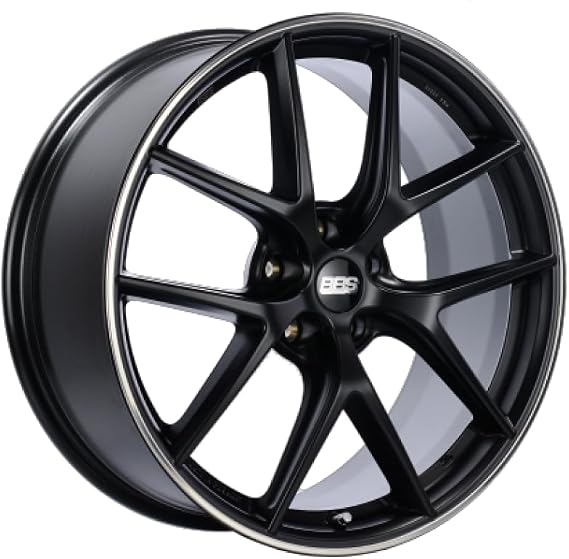 BBS CI2201BPO CI-R 19x9 5x112 ET42 Satin Black Polished Rim Protector Wheel -82mm PFS/Clip Required