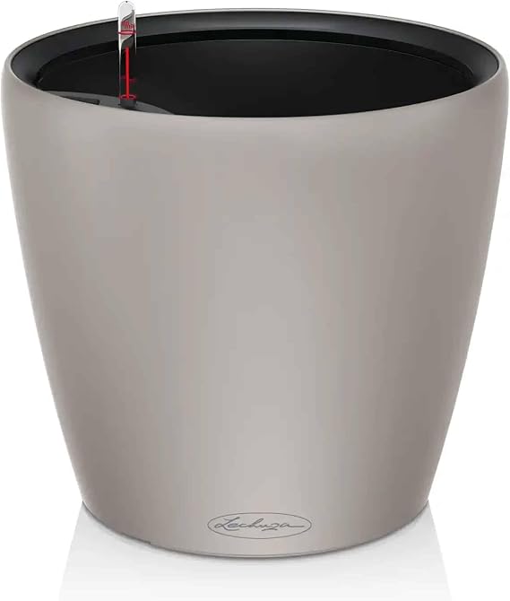 Lechuza 14262 Classico Color LS 21 Self-Watering Planter, Sand Brown