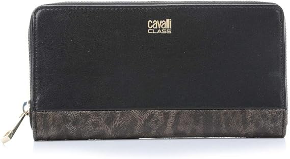 ROBERTO CAVALLI Class Candy Leopard Long Wallet (White)