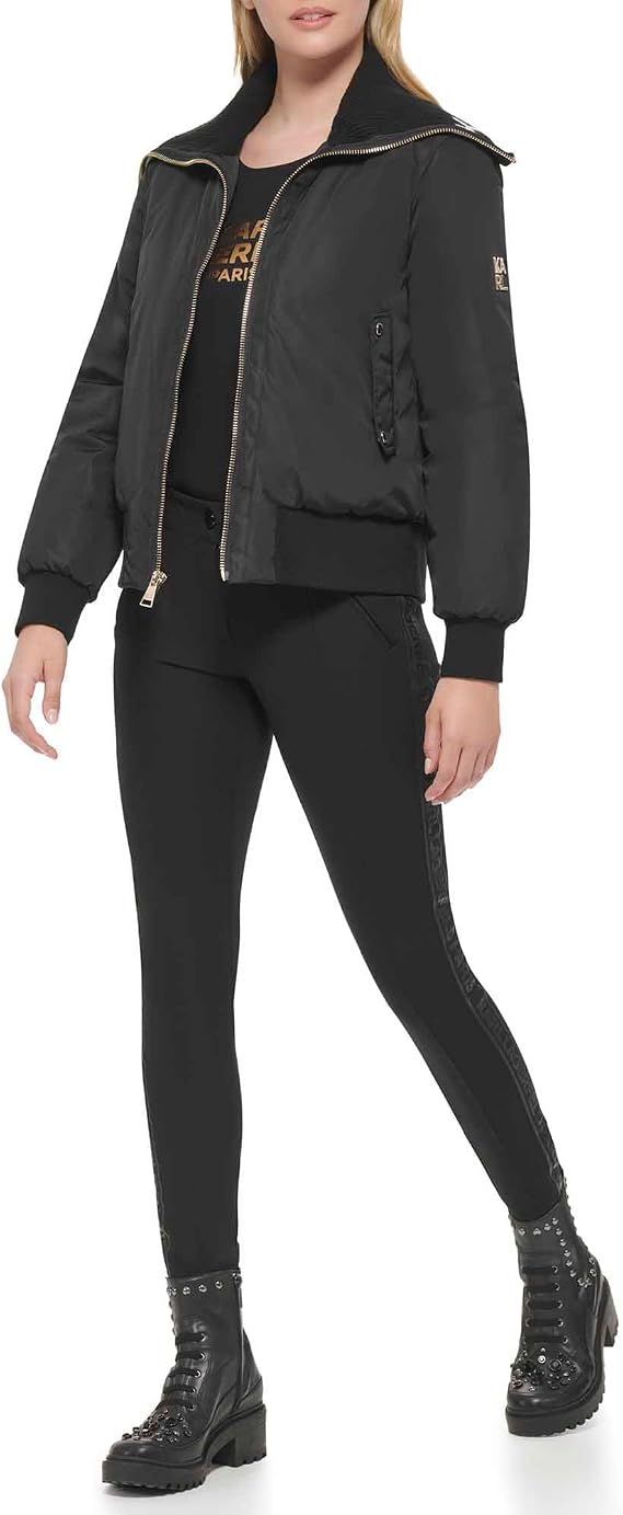 KARL LAGERFELD Women's Karl Lagerfeld Paris Women's Bomber Jacket
