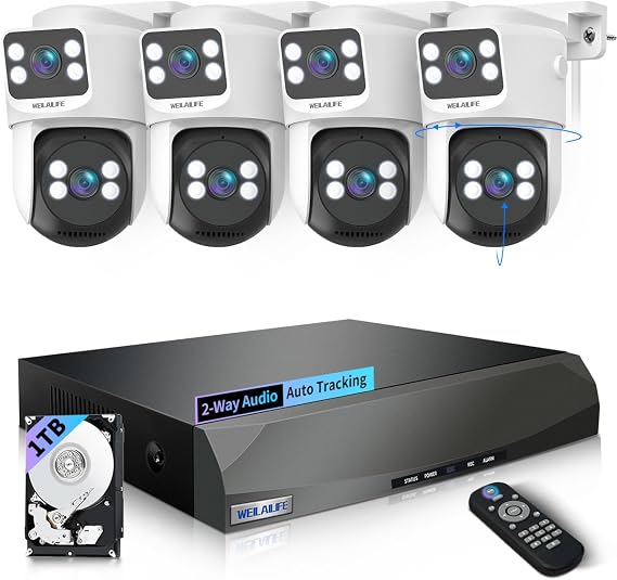 4K Wired Security Camera System, Home POE Video Surveillance Systems