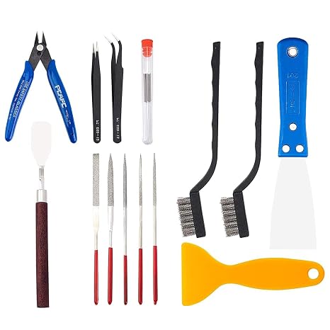 3D Printer Accessories, 23 Pcs 3D Printer Nozzle Cleaning Kit, Including Putty Knife, Wire Brush, Scraper Knife, Tongs And Tweezers, Used For Cleaning 3D Printerss