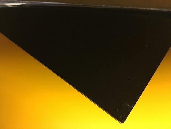 Pack of 4 Formica Type Plastic Laminate Black Gloss 150mm x 150mm