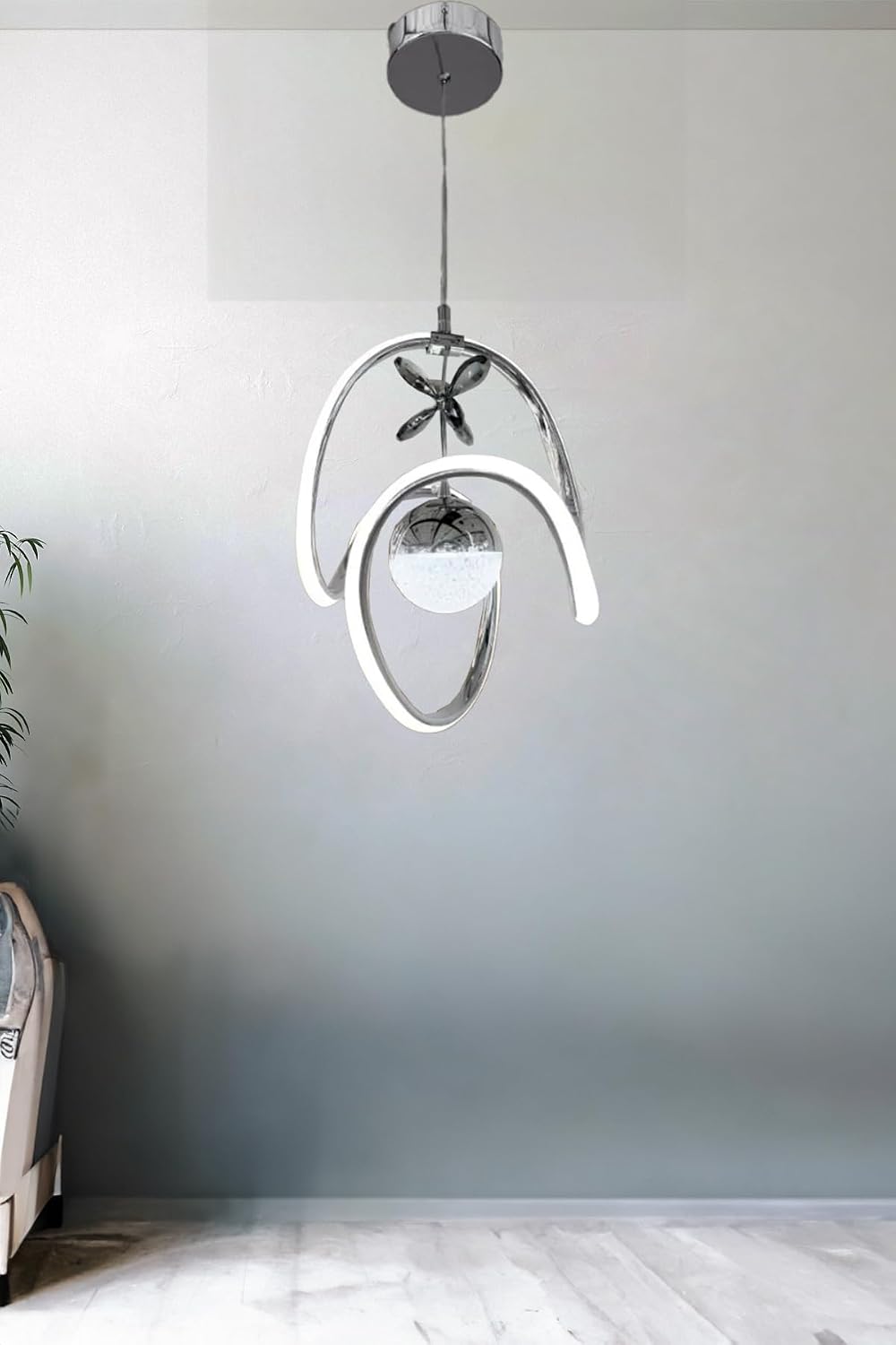 Datça 3 Renkli LED Avize, Uzaktan Kumandalı, Modern Salon Aydınlatma [Enerji Sınıfı A]