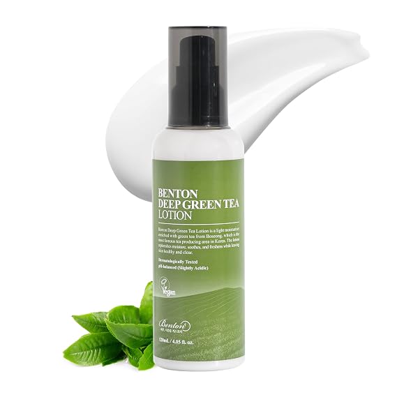 BENTON Deep Green Tea Face Moisturizer | 4.05 fl. oz. - Korean Moisturizer