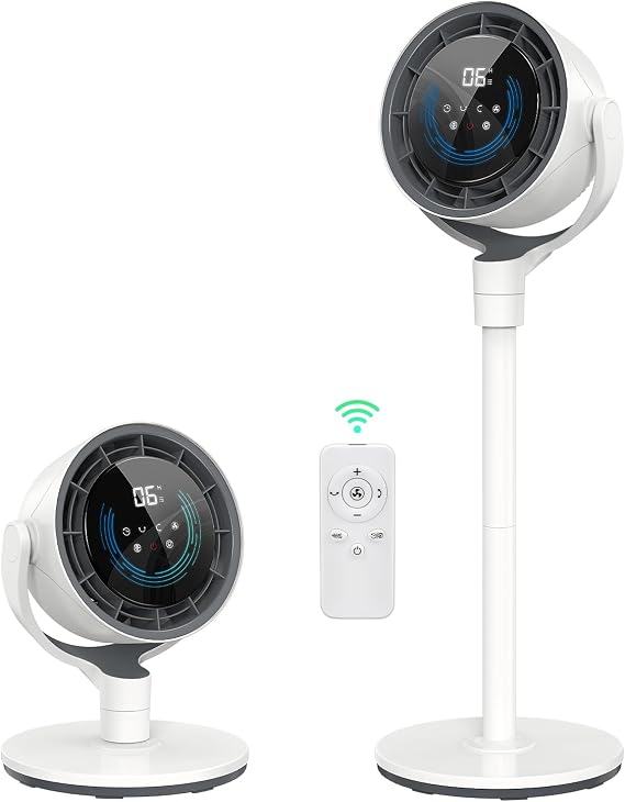 Circulator, Silent, 4D Oscillation, DC Motor, Energy Saving, Power Saving, 12 Levels of Air Flow, 12 H Timer, 3 Levels of Height Adjustment, Child Lock Included, Remote Control, Powerful Fan, Easy Assembly, Heat Protection, PSE Certified