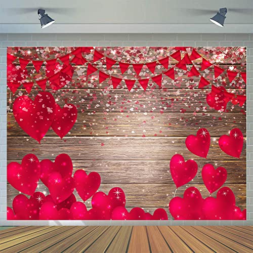 CYLYH 8x6ft Valentines Day Backdrop, Red, Vinyl