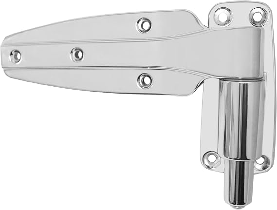 1248 Reversible Spring-Assisted Cam-Lift Hinge Chrome Finish for Walk-in Freezer Cooler Refrigerator by Kason (Flush)