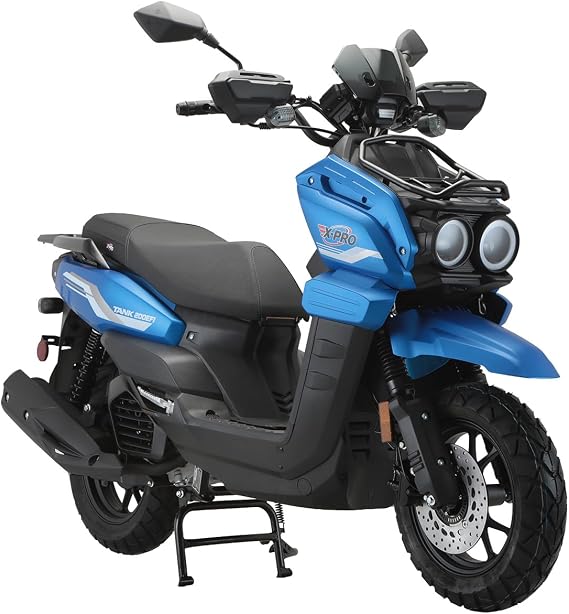 XPRO Tank 200 EFI Gas Moped EFI Electronic Fuel Injection, Automatic CVT Transmission, 12 Alloy Wheels, LED Headlights & LCD Display, StreetLegal Commuter Ride