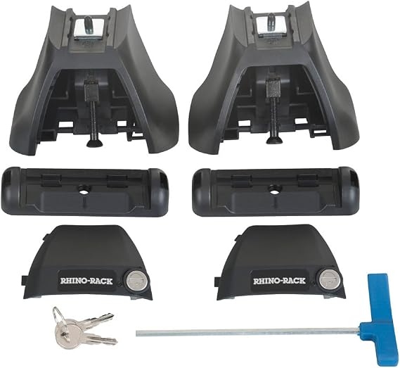 Rhino-Rack Legs Pair for 2500 Roof Racks Fits Vortex Bar for a 3rd Row Cross Bar, Glass Reinforced Nylon, Black (RLKVAH)