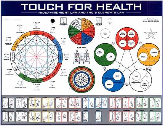 Touch for Health Midday / Midnight 5 Elements Chart