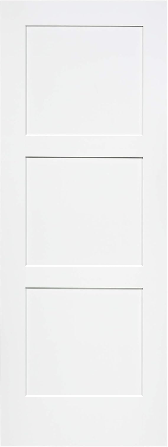 3-Panel Door, Kimberly Bay Interior Slab Shaker White (24x80)