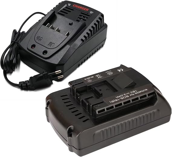 Charger and 1.5Ah Compatible with Bosch 18V Battery Li-ion Replacement (Real Capacity Label) 18 Volt Drill Batteries BAT607 BAT618 AL1860 BC660