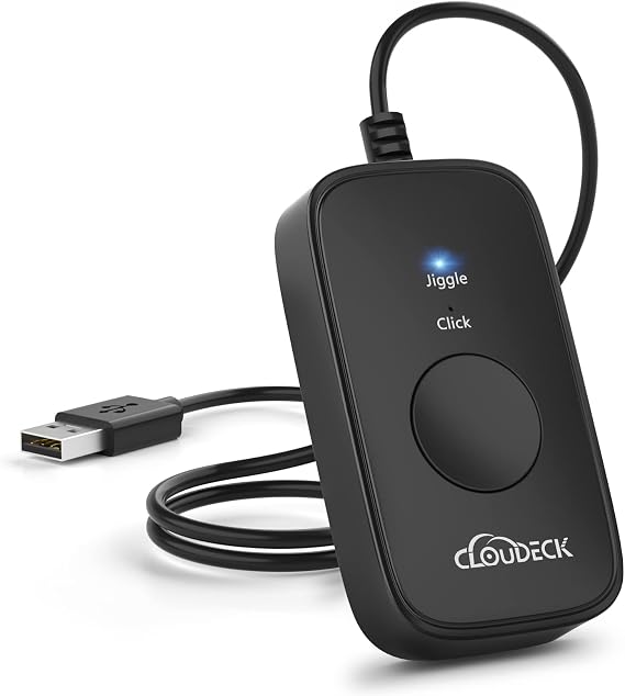 Mouse Jigger, Undetectable USB Mover, Gaming Automatic Continuous Click Device, Plug and Play, Simulates Mouse Pointer Movement, Prevents PC Sleep