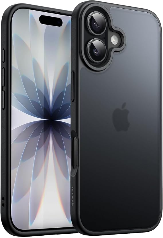 JETech Matte Case for iPhone 17, Black