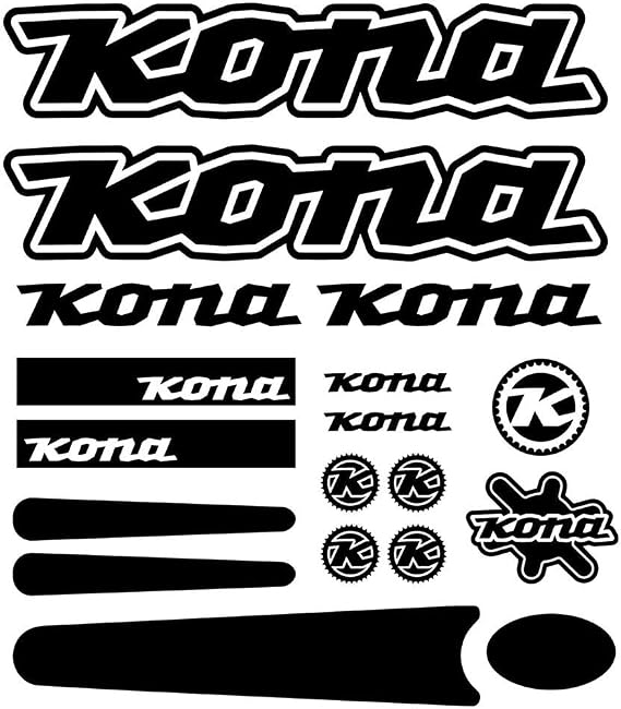 for KONA Bike stickers frame protector decals (Gray)