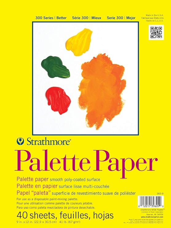 Strathmore Tape Bound Palette Paper Pad, 41 lb. 9"X12", 40 Sheets (365-9)