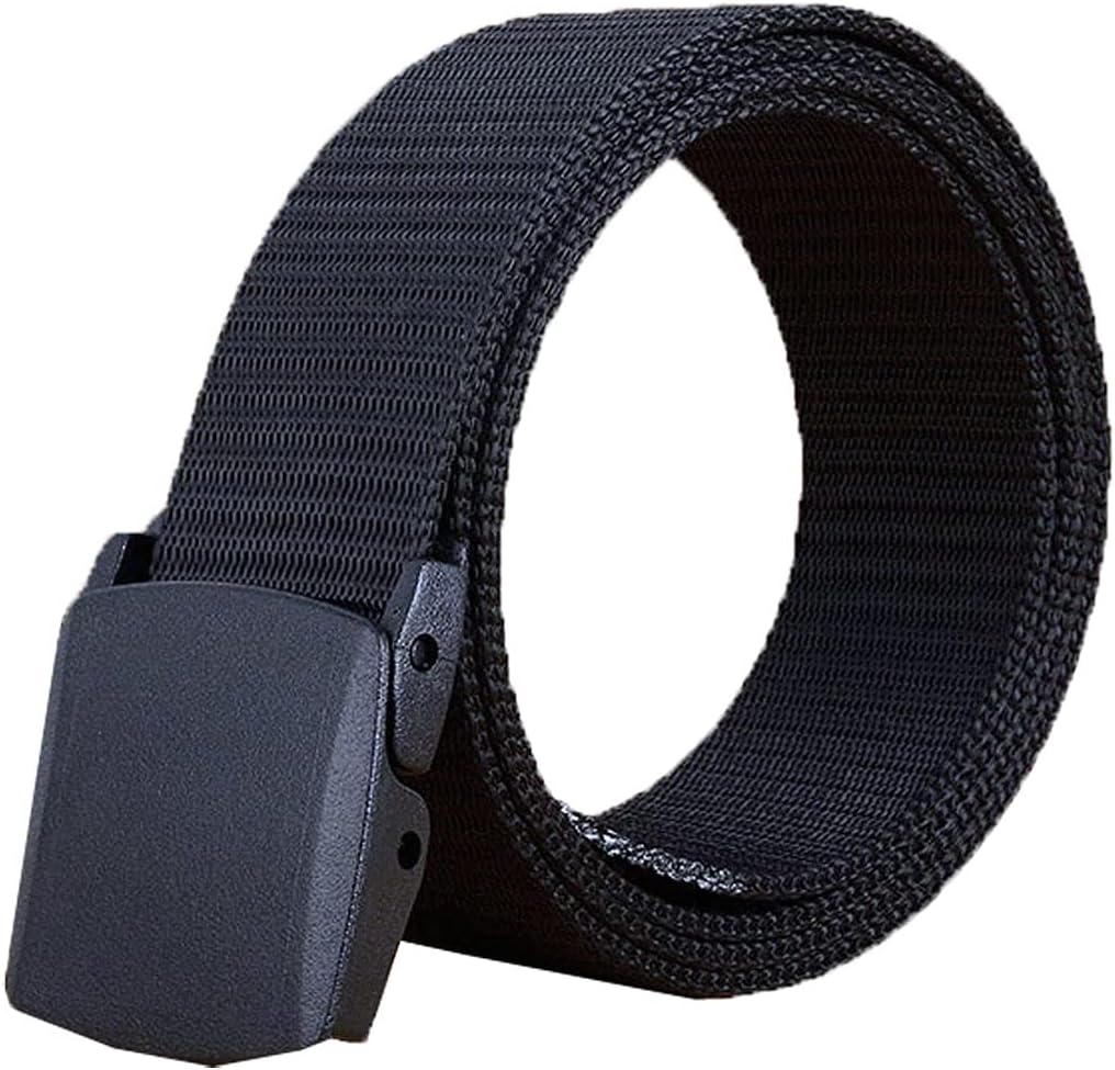 Belt World Unisex Anti Allergic Tactical Style Cloth Belt with Plastic Buckle