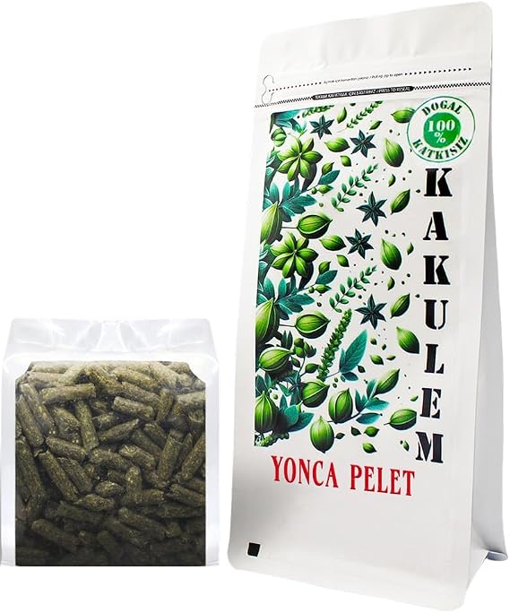 SERTİFİKALI Tavşan Hamster Kemirgen Yonca Pelet Yem (3 KG)