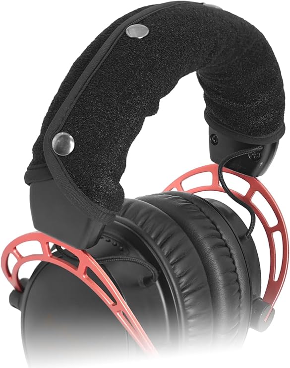 GEVO HyperX Cloud & Alpha, Cloud 1/2/3/Pro, Cloud X/Core, Uçuş, Stinger Oyun Kulaklığı, Kafa Bandı Yastığı için Yedek Kulaklık Kafa Bandı Kılıfı Kolay Kurulum Alet Gerektirmez-Kadife Siyah