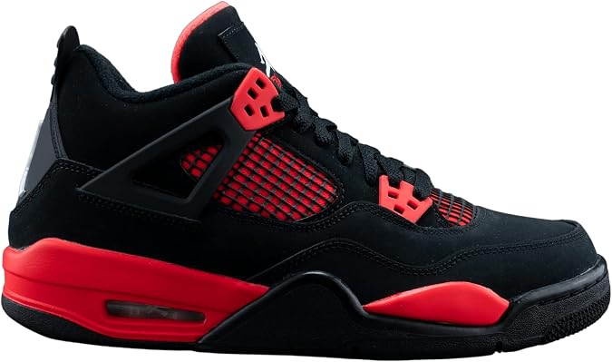 Jordan 4 Retro Red Thunder Grade School 408452-016 (408452-016, Numeric_6)