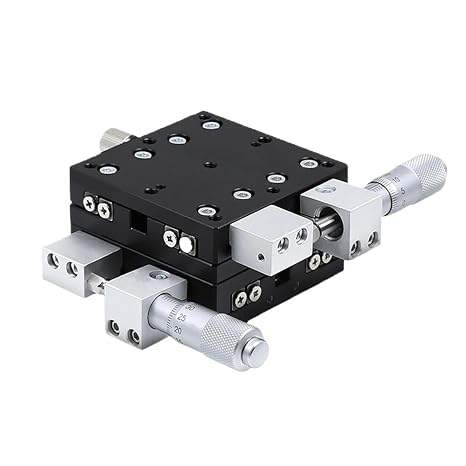 LY80-L/C/R Series 80x80mm Cross Rail Linear Stage - Manual Displacement Platform, High Precision Trimming Sliding Table(LY80-L)