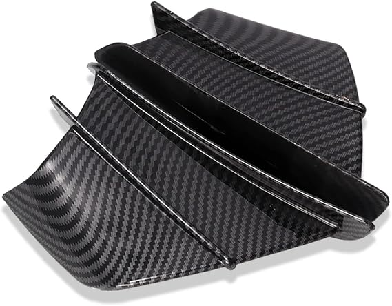 Motorcycle Fairing Winglets for Suzuki Address 110 MotoGP – Carbon Fiber Aerodynamic Side Spoiler Wind Wing, Fairing Air Deflectors, Durable Easy Install,A