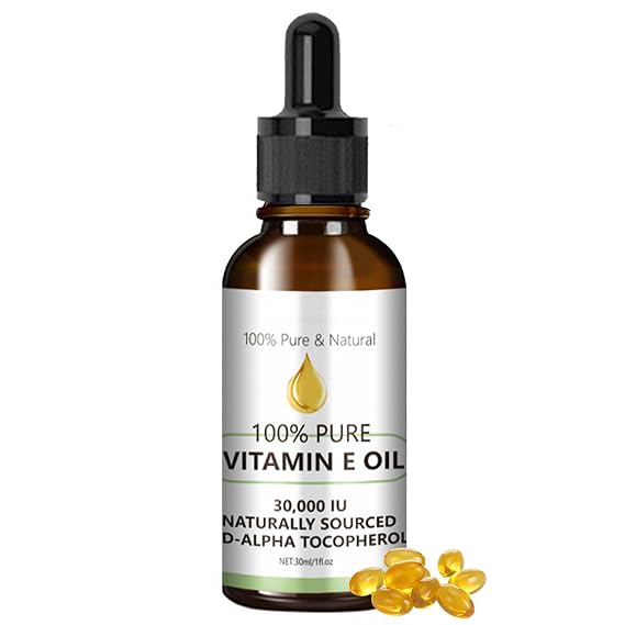 Vitamin E Oil for Face, Organic Vitamin E Facial Oils for Face Anti Aging, Reduce Fine Line & Wrinkle, Tighten Skin, Vitamin E Face Oil Moisturizer for Skin Hair Lip, Repair Skin Barrier
