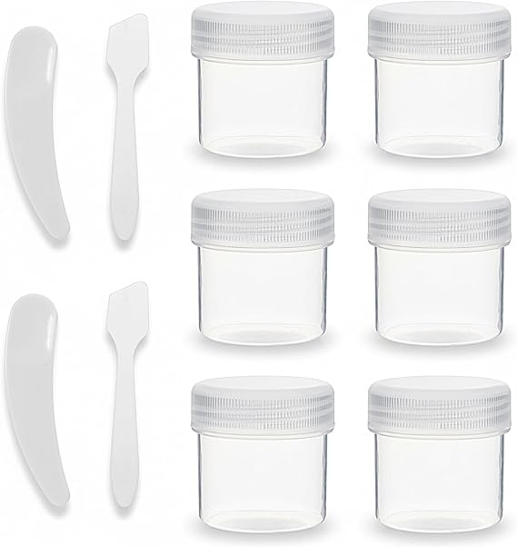 6Pcs Travel Pots Mini Cream Pots Traveling Jars with Lids