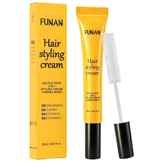 Hair Styling Cream 1 pack, Cactus fruit 3-in-1 Styling cream + Taming wand
