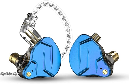 KZ ZSN Pro X in Ear Headphones Wired Metal Earphones 1BA+1DD Hybrid Technology HiFi Bass Earbuds in Ear Monitor Sport Noise Cancelling HeadsetRoyal Blue, No Mic