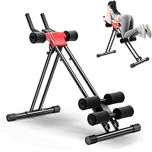 Ab Trainer Machine, 5 Adjustable Heights Waist Trainer, Dual Track Abdominal Crunch for Home Gym, Core Strength Training Equipment, Full Body Workout for Men Women, Max Load 150kg