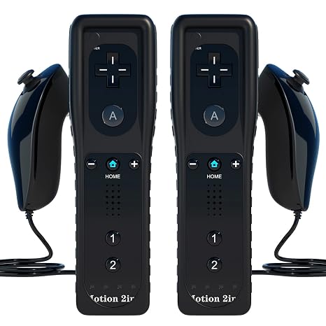 TechKen Controller für Wii mit Motion Plus und Wii Nunchuck Controller Wii Remote Control Nunchuk Controller Wii Vernbedinung Remote Plus Controller Replacement for Wii/WiiU
