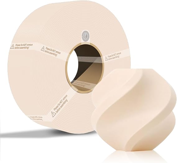Bamboo PETG Basic Filament 1.75mm with RFID for Bambu 3D Printers P1,X1,A1 Series,Tough,High Impact,Outdoor Use PETG Bamboo Refill 1KG (2.2lbs) Spoolless, +/- 0.03mm(Flesh 30403)