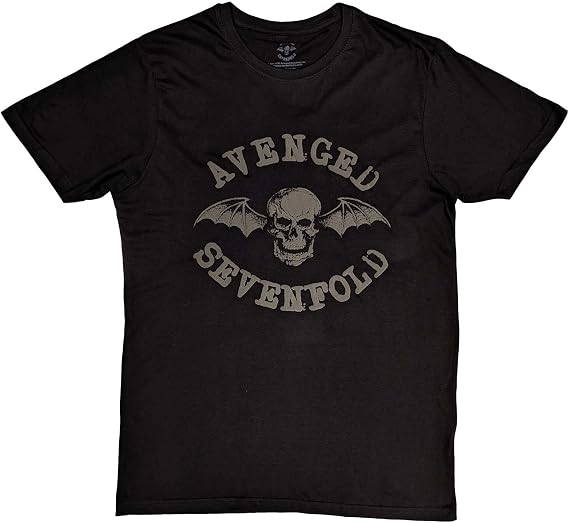 Avenged Sevenfold T Shirt Classic Deathbat Hi-Build Official Unisex Black Size M