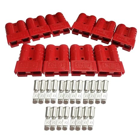 50 Amp Red Connector Battery Charger Battery Power connectors for 50Amp Red (8AWG)