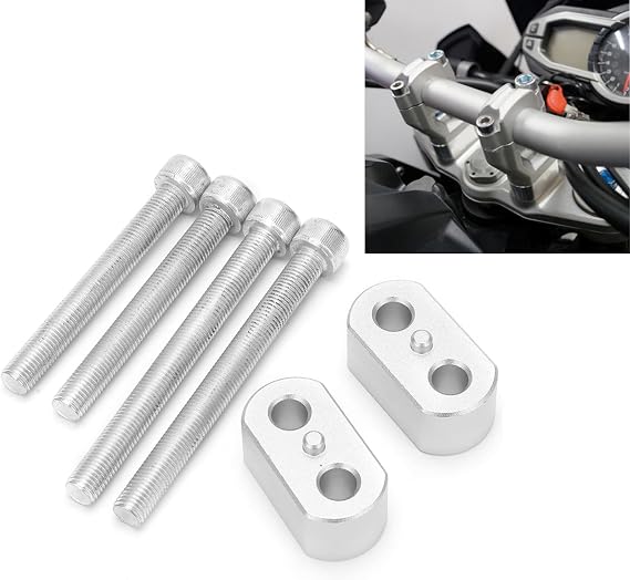 Triumph Tiger 900 Handlebar Risers, Adjustable 120mm Lift Clamp Adapter - Aluminum Alloy Handlebar Riser Kit for Tiger 900/Rally Pro, Motorcycle Handlebar Lift Mounts
