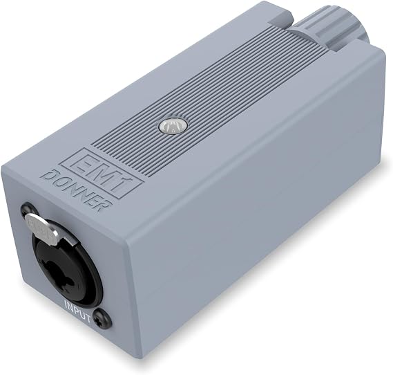 Donner EM1 Rechargeable Portable Personal in-Ear Monitor Amplifier Analog Headphone Amplifier Stereo Headphone Earphone Amp Volume Control Audio Booster with XLR and TRS Input 3.5mm Output Jack