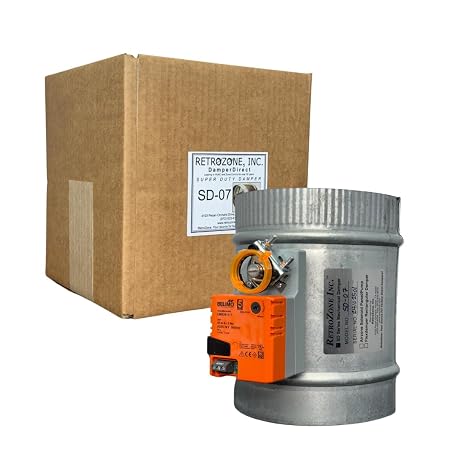 RetrozoneTM SuperDuty 7 Round Damper - Power Open/Close (SD-07) - Normally