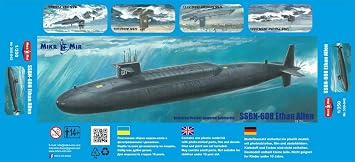 Mikro Mir 350-042 - 1/350 - SSBN-608 Ethan Allen. Scale Plastic Model kit
