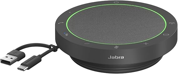 Jabra Speak2 55 Wireless Bluetooth Speakerphone (2025 Edition) - Portable with 4 Noise-Cancelling Mics - Microsoft Teams Certified - Dark Grey