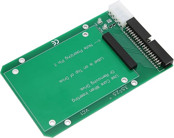 Zunate Laptop SATA to IDE Adapter, 2.5 to 3.5 IDE to SATA Adapter, 2.5 Inch 44 Pin Hard Disk Drive Laptop IDE to 40 Pin 3.5 Inch Desktop PC PATA Port Converter Card Adapter