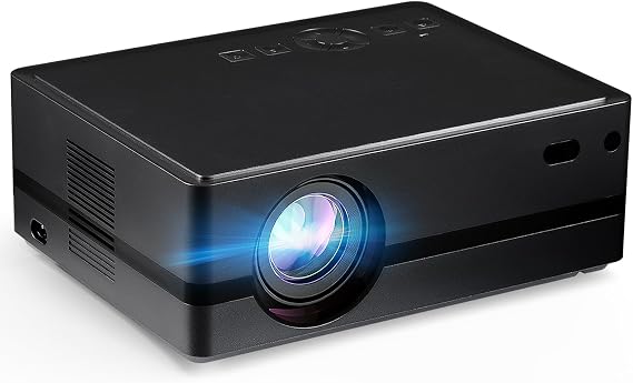 IPOW Projector with 5G WiFi and Bluetooth 4K Supported Native 1080P Projector For [Netflix] & AI Auto-Setup System & 800+Built-inApps &Browser Mini Projector Compatible with PC, HDMI, USB, TV Stick